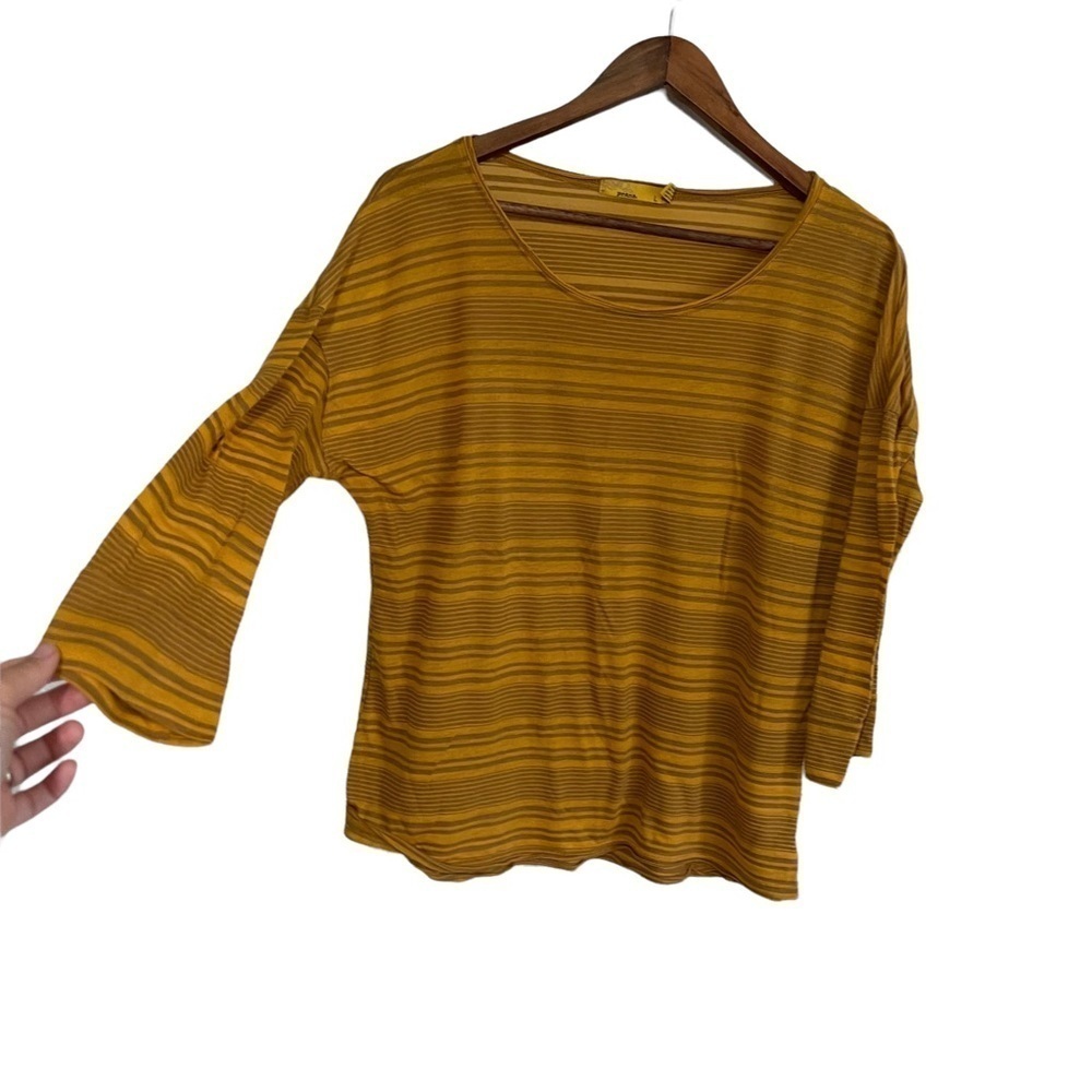 Prana striped quarter sleeve tshirt